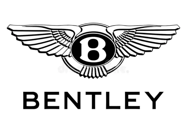 Bentley winged “B” emblem with the Bentley name displayed below on a white background.