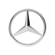 Mercedes-Benz silver three-pointed star emblem inside a circular border.